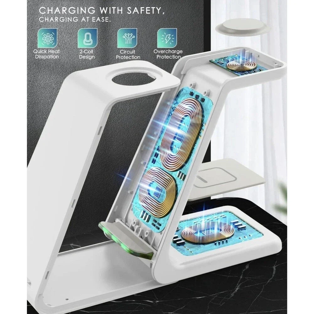 3-in-1 Wireless Charging Station – Fast, Sleek & All-in-One Solution